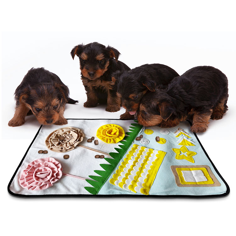 Flower style pet snuffle mat