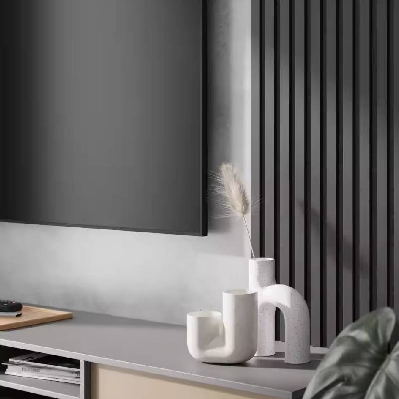 PVC MDF panels wooden slats sound insulation acoustic wall panels