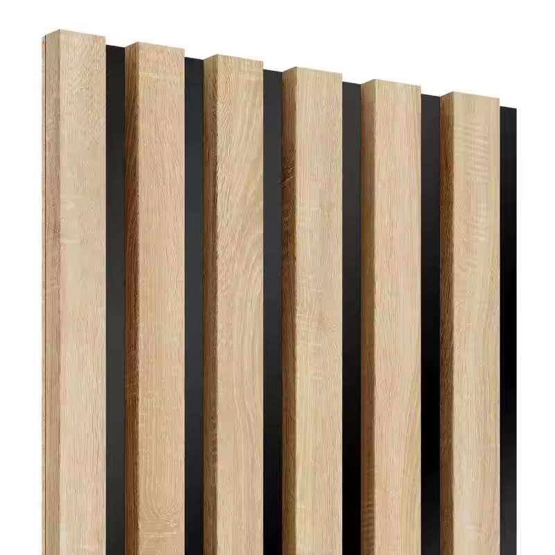 3 Side Oak Wood Veneer Soundproofing Wall Panel