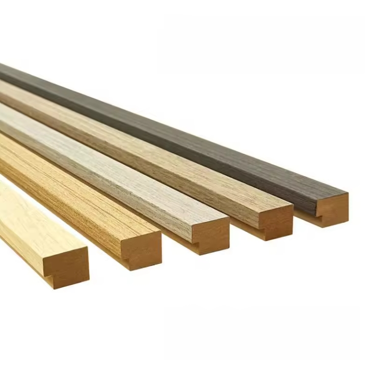 End Strip Bar Piece Trim Series Vertical End Cap Wood Slat Acoustic Wall Panels End Trim