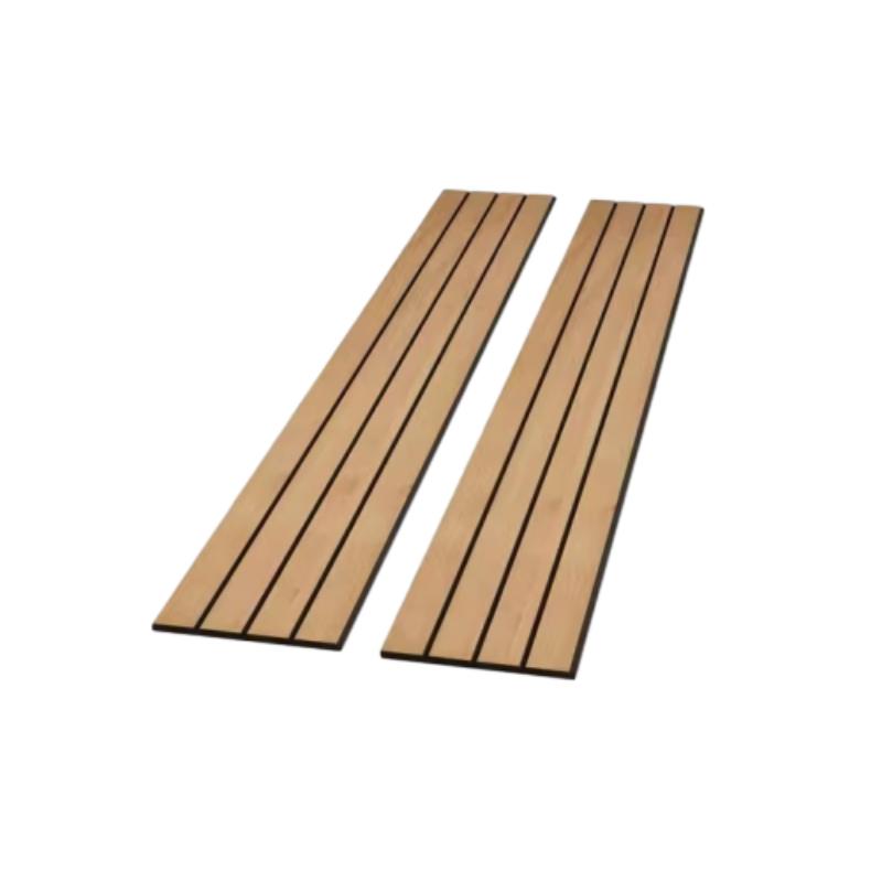 Grand Wide Light Oak CE FSC Certificate MDF Wooden Veneer Slats Akupanel Acoustic Panels